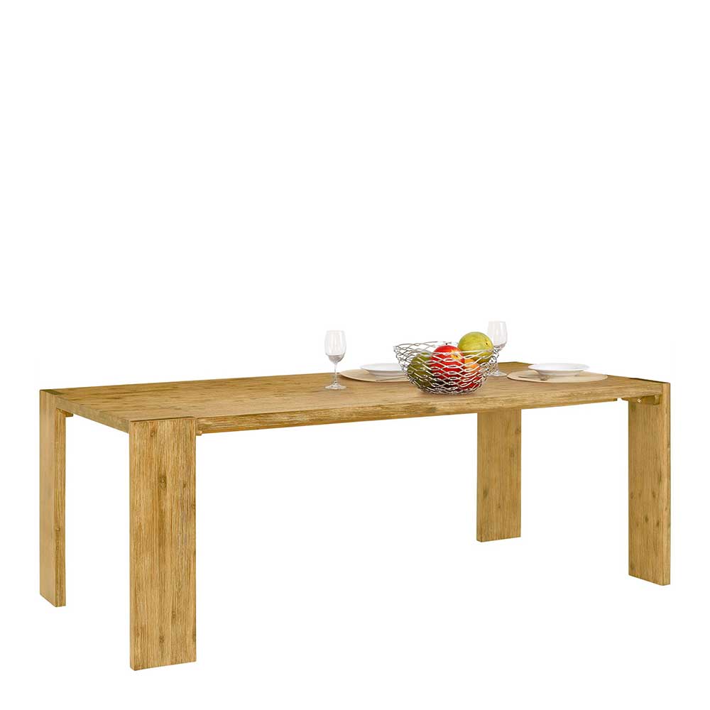 Holztisch Navino aus Akazie Massivholz im Landhaus Design