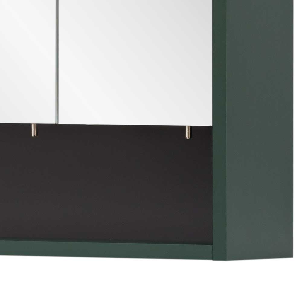 Badezimmer Spiegelschrank Call in Dunkelgrün mit LED Beleuchtung