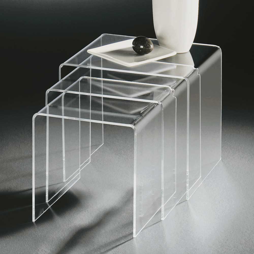 Beistelltisch Zerial aus Acrylglas modern (dreiteilig)