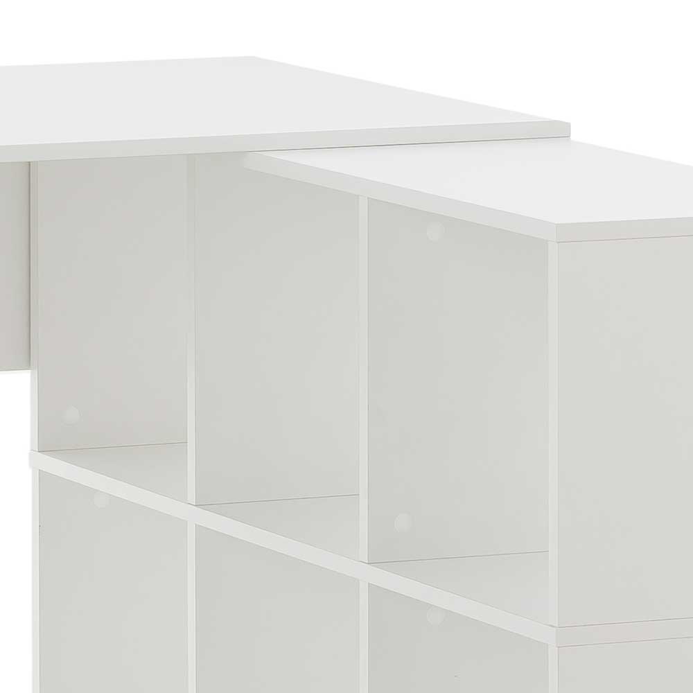 Schreibtisch mit Regal Palencial in Weiß Made in Germany