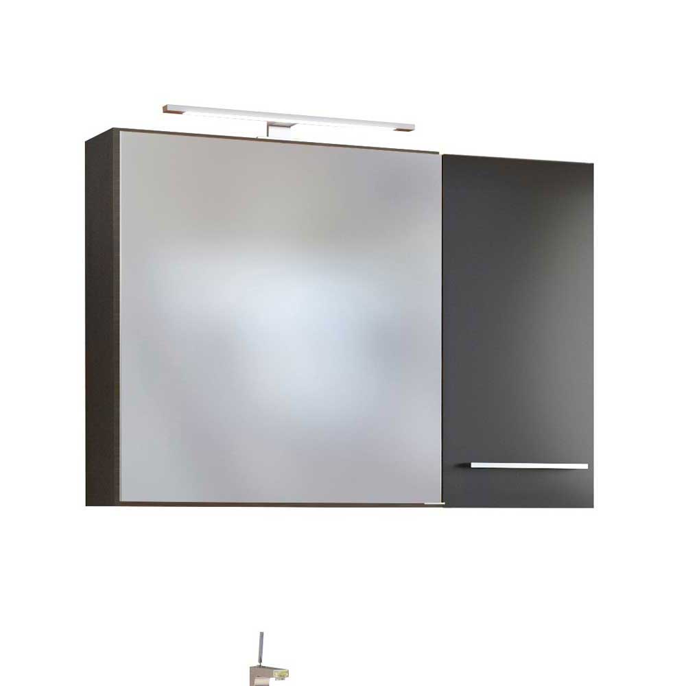 Design Badezimmermöbel Hayos mit Waschtischkommode in dunkel Grau (dreiteilig)