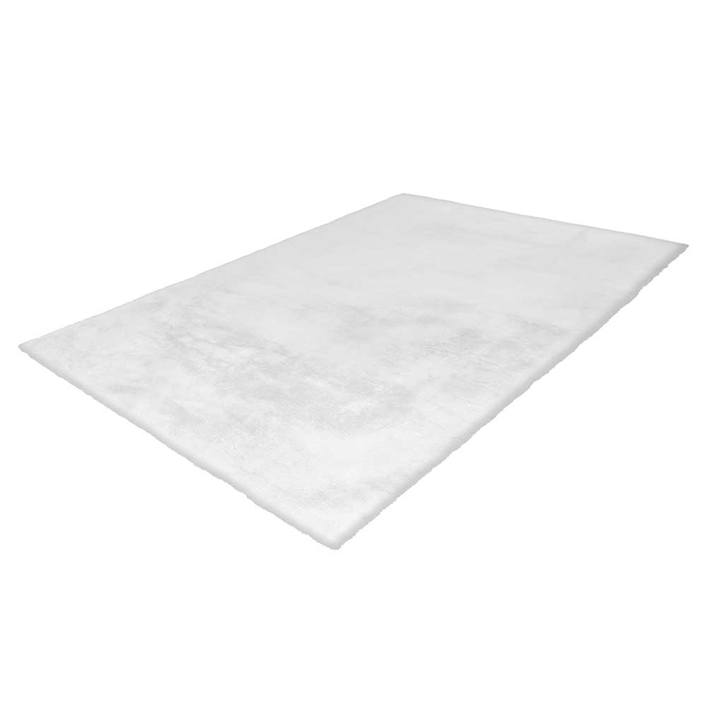Kunstfell Teppich Zitronys in Weiß 5 cm hoch