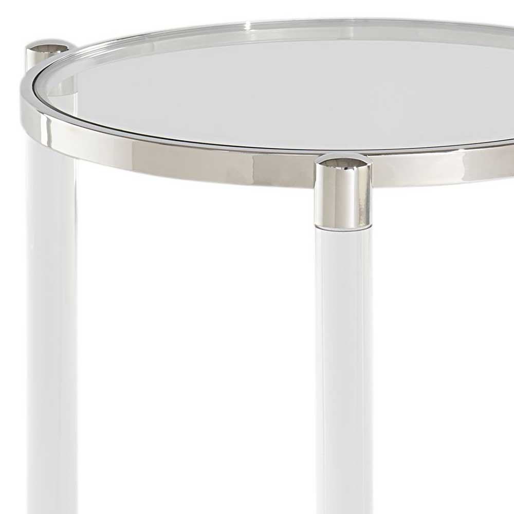 Glas Tisch Abla mit Dreifußgestell in modernem Design