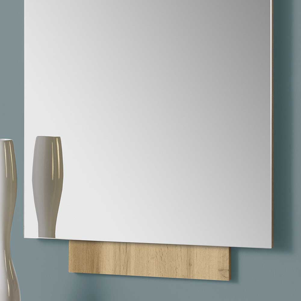 Wandkonsole und Spiegel Lolica in Wildeichefarben modern (zweiteilig)