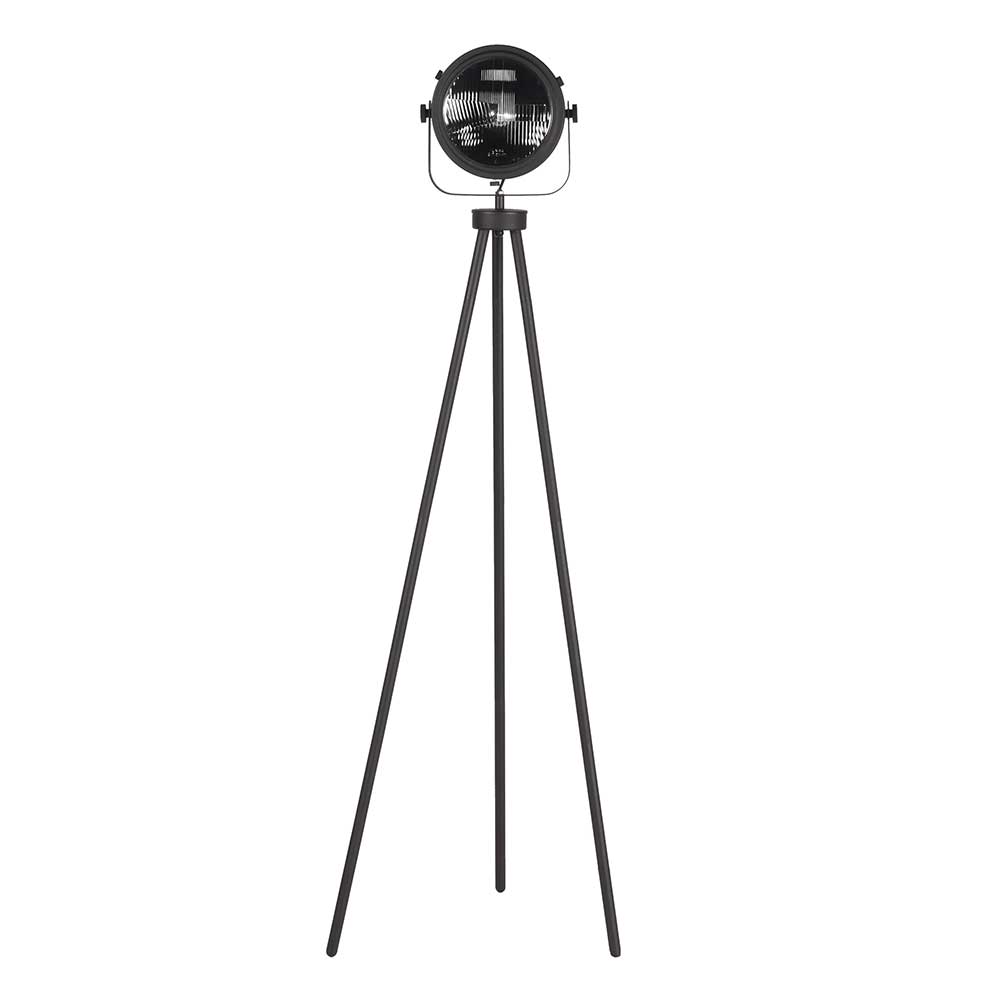 Stehlampe Etienna aus Metall in Schwarz 150 cm hoch