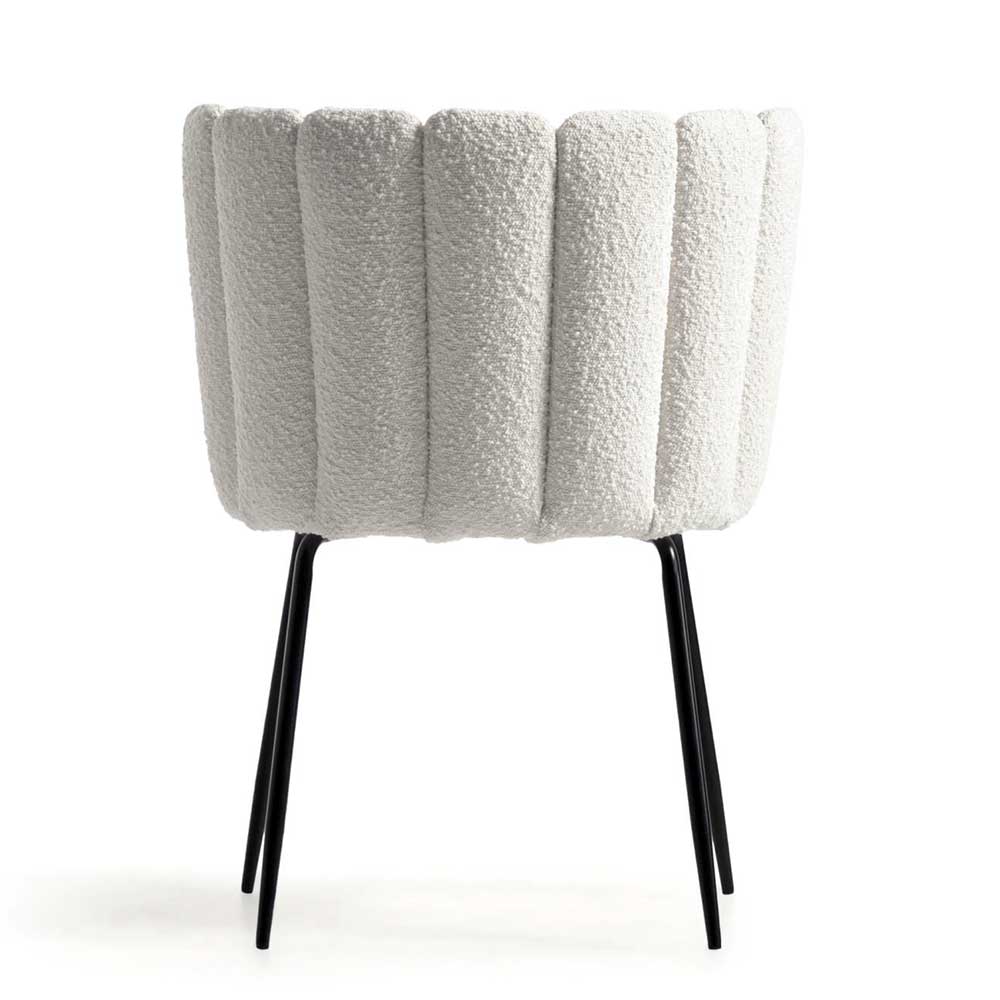 Esstisch Stühle Dosmarin in modernem Design Weiß & Schwarz (2er Set)