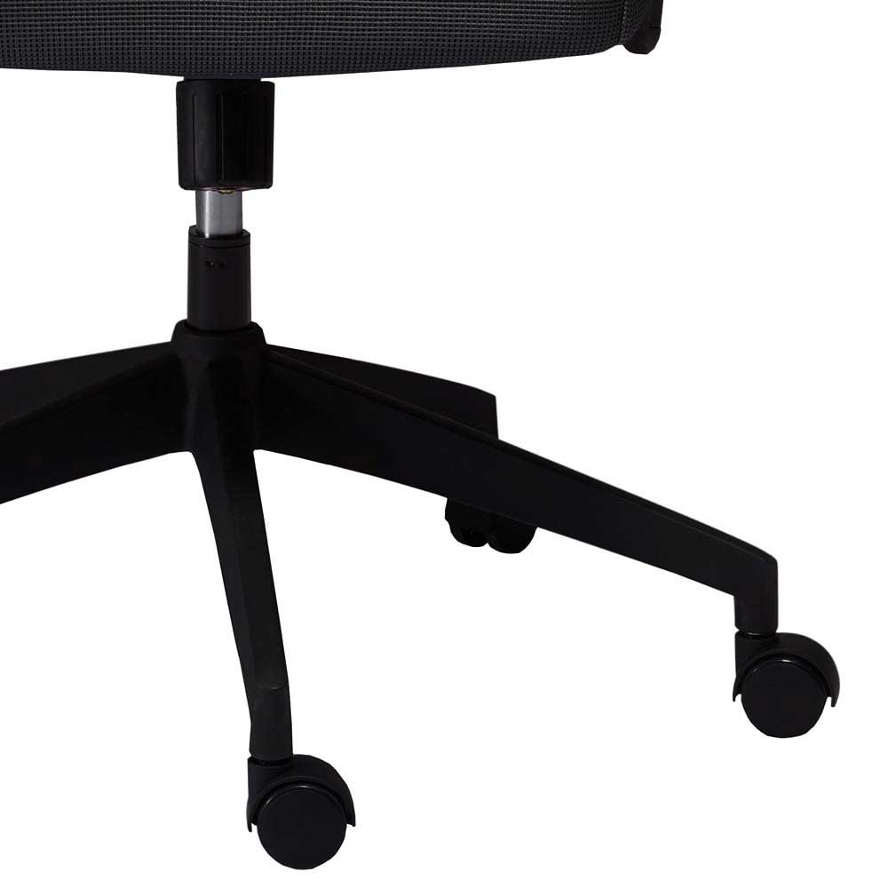 Schreibtischsessel Obagos in Schwarz mit verstellbarer Rückenlehne