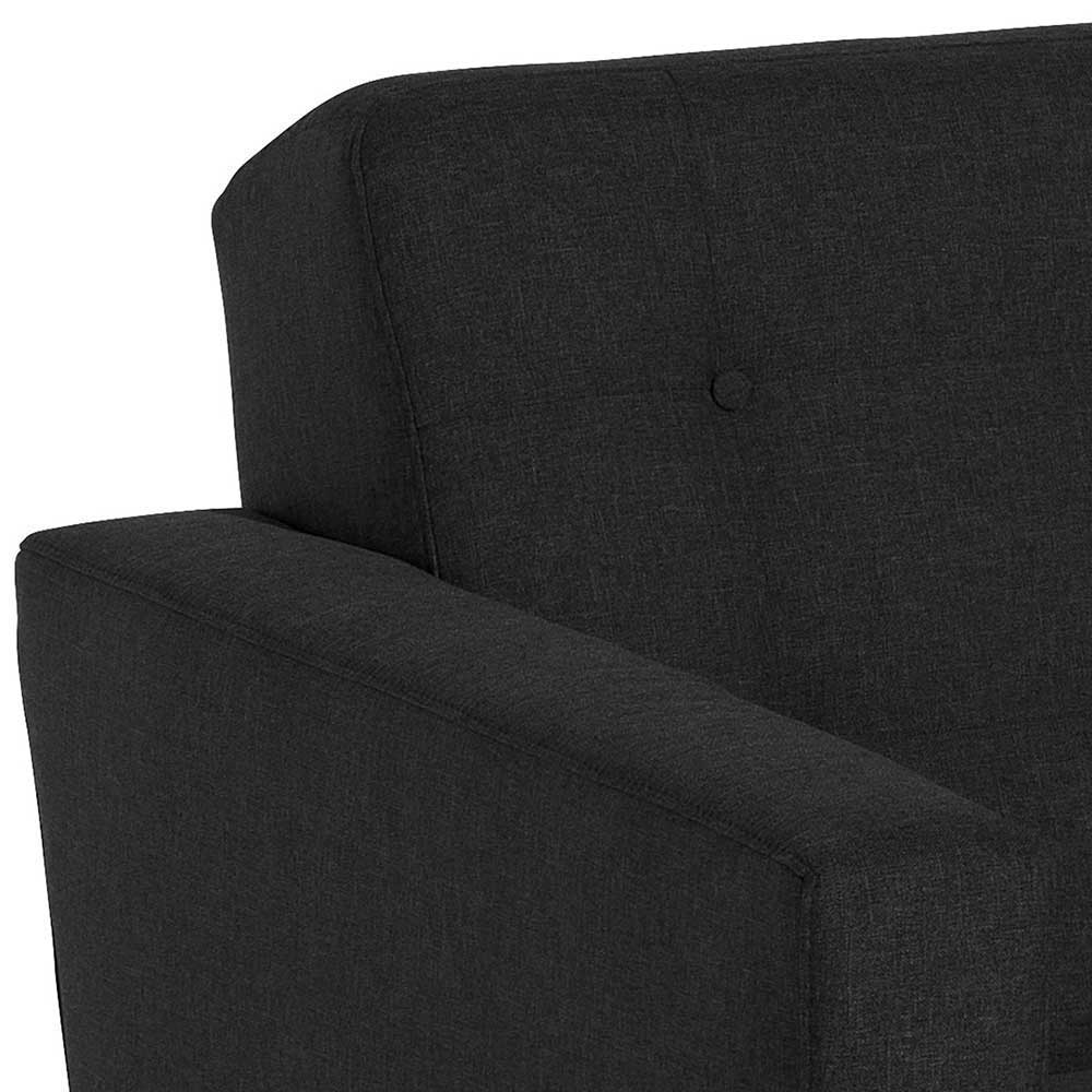 Funktions Sofa schwarz Barlad mit drei Sitzplätzen 230 cm breit