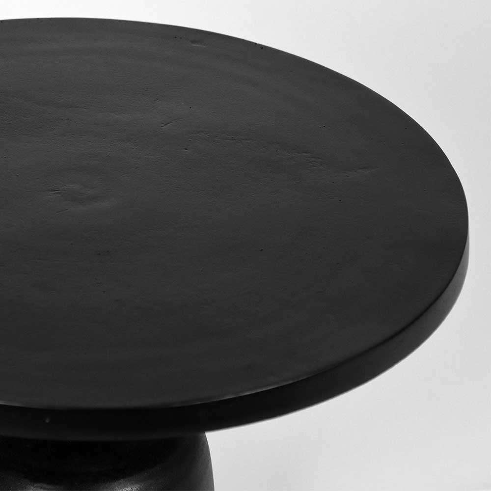 Loft Couchtische Tavasca aus Metall rund in Schwarz (zweiteilig)