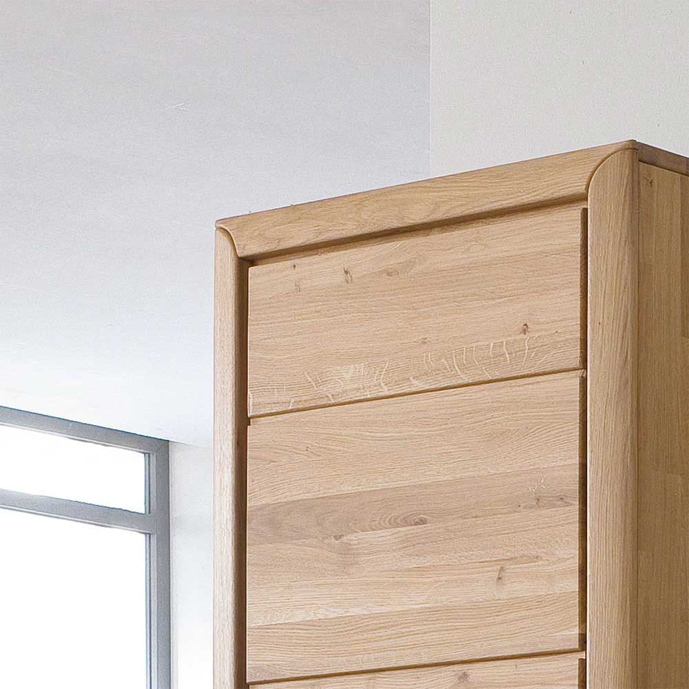 Wohnzimmer Seitenschrank Vlarenzo aus Wildeiche Massivholz modern