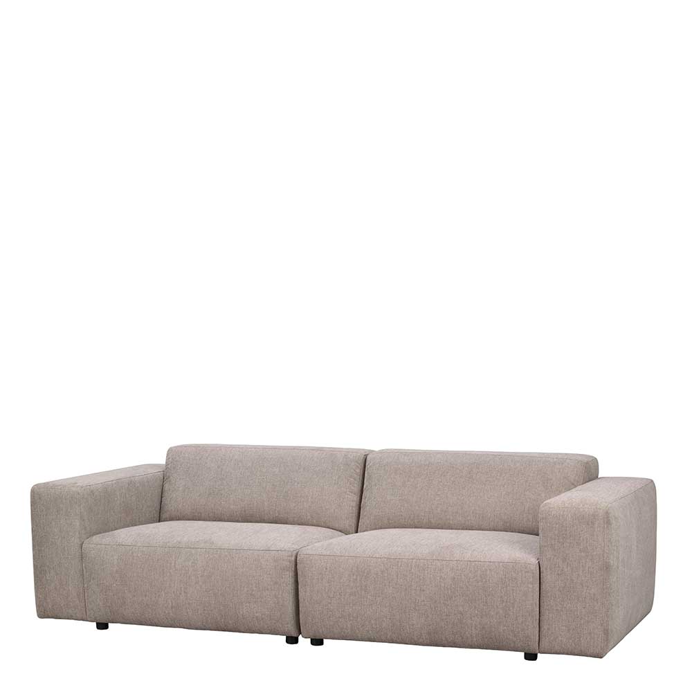 Dreisitzer Couch Beige Manaos in modernem Design 236 cm breit