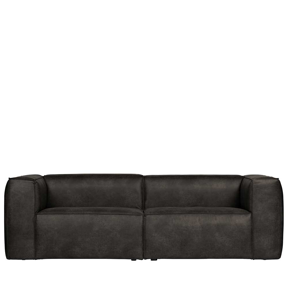 Couch Bonalota in Schwarz aus Recyclingleder