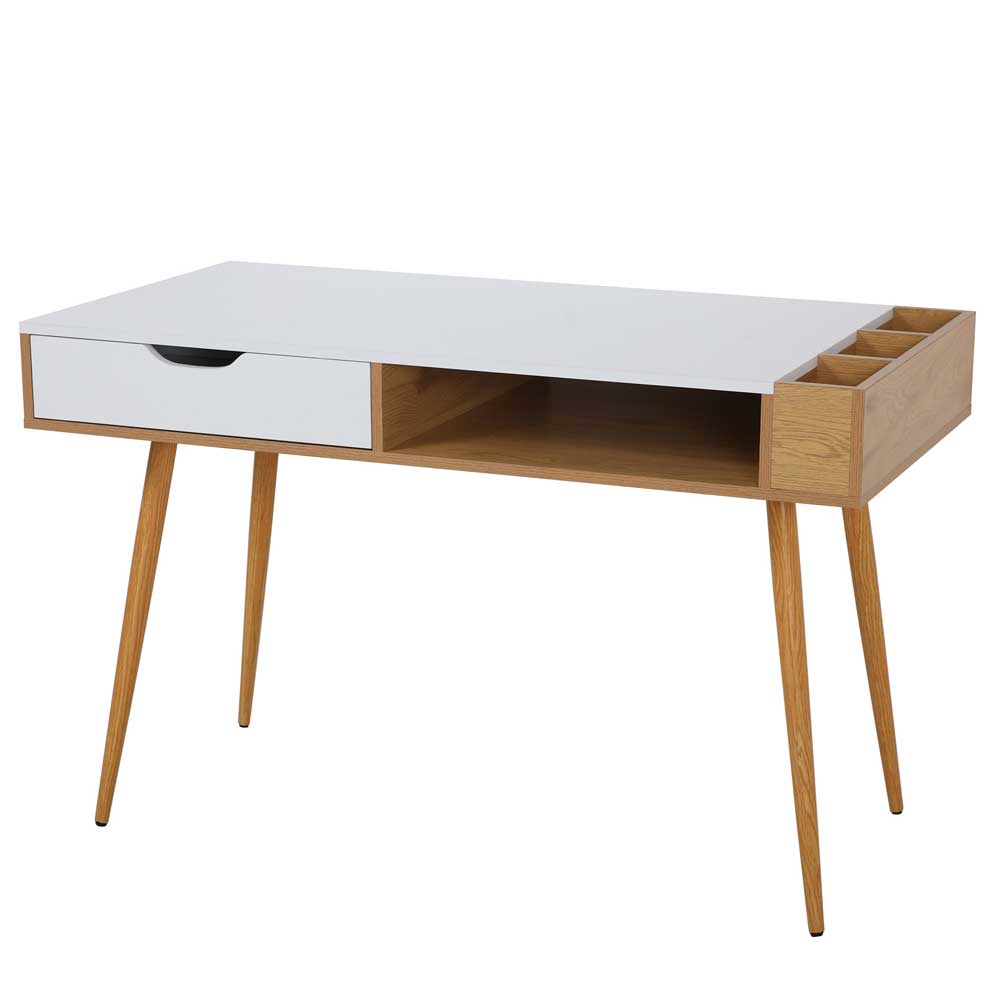 Skandi Design Schreibtisch Luvenico mit einer Schublade und Staufach