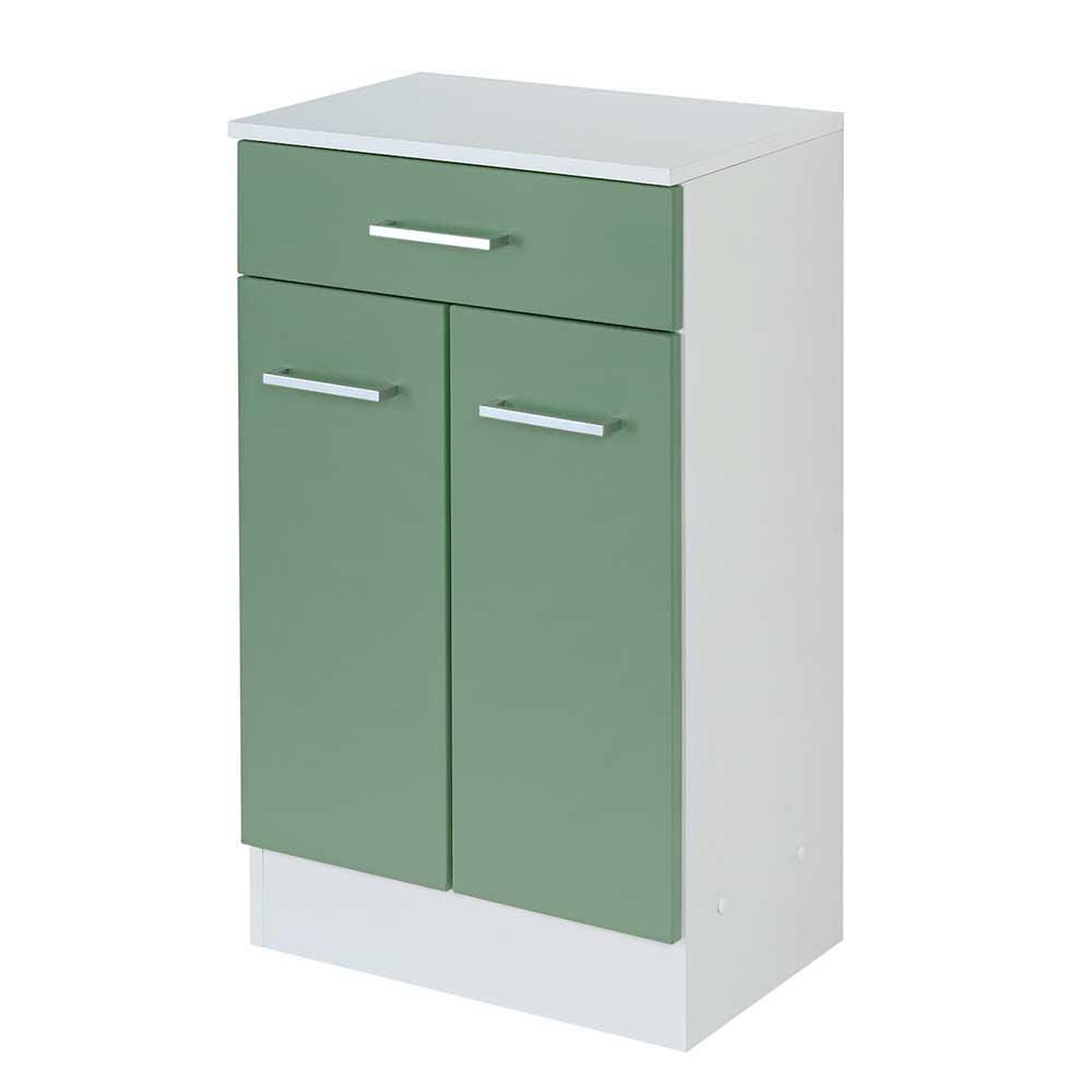 Möbel Kombination Jirecan für Badezimmer in Grün und Weiß (fünfteilig)