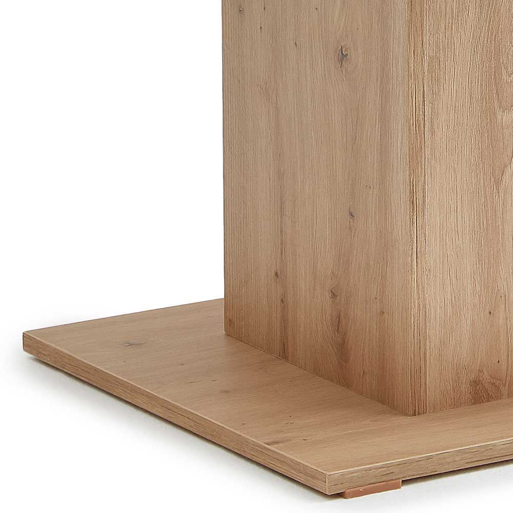Säulentisch Simple in Wildeiche Holzoptik 120x80 cm