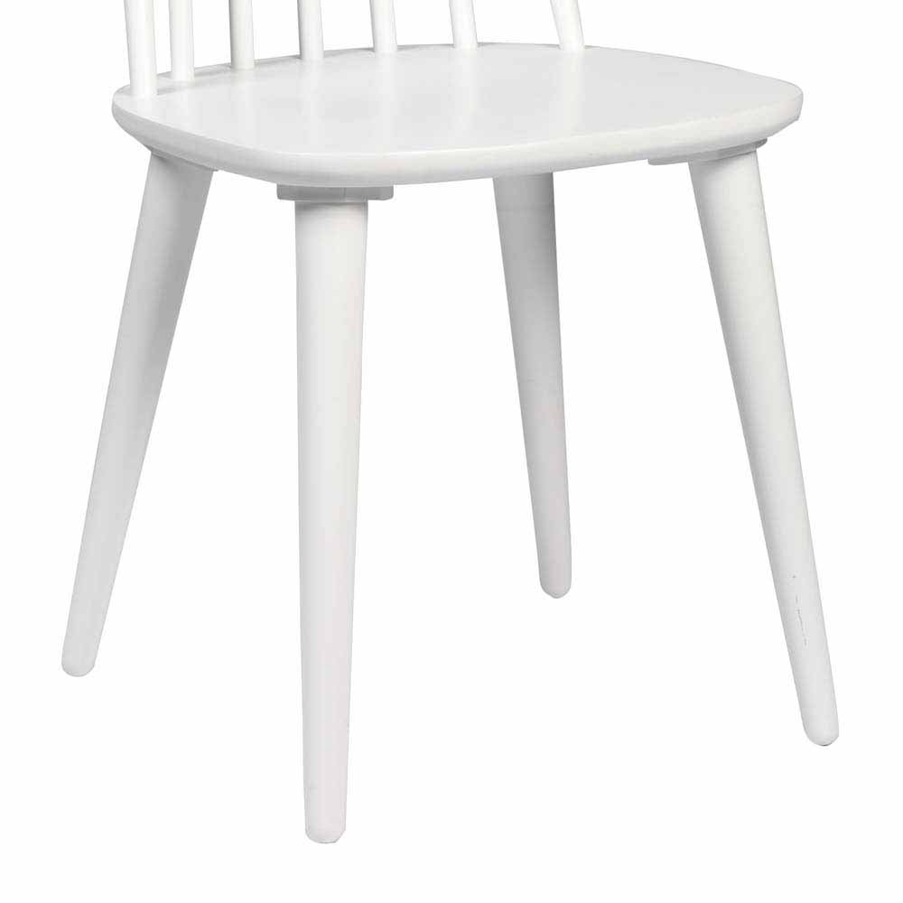 Stuhl Set Borgas in Weiß Holz massiv verstrebt (4er Set)