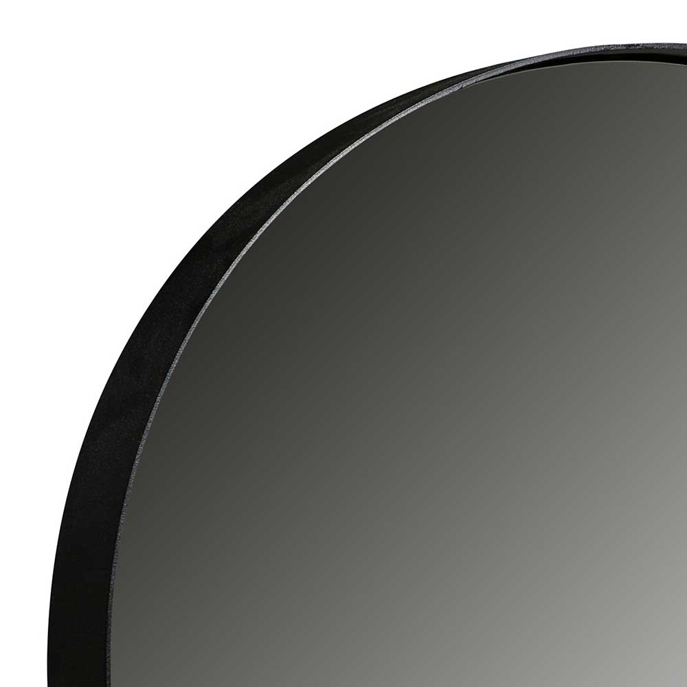 Runde Spiegel Vercoma in Schwarz aus Stahl (2er Set)