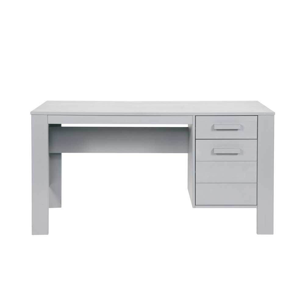 Schreibtisch Zonacca in Beton Grau aus Kiefer Massivholz