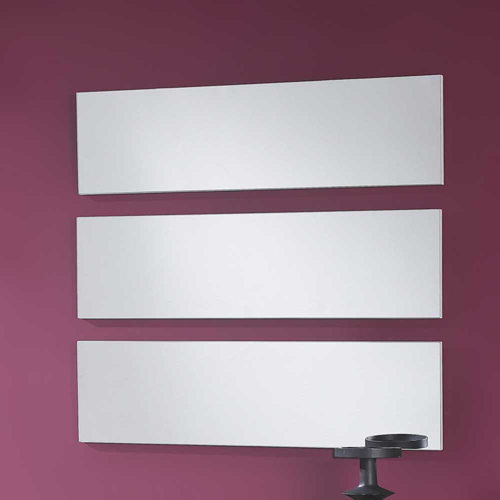 Konsolentisch und drei Spiegel Gizmeal in Weiß Hochglanz Eiche Sonoma (vierteilig)