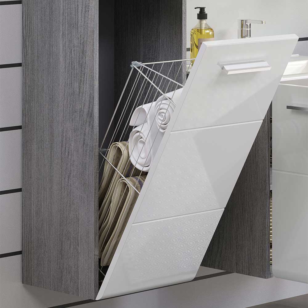 Badezimmermöbel Cisca in modernem Design 170 cm hoch (dreiteilig)