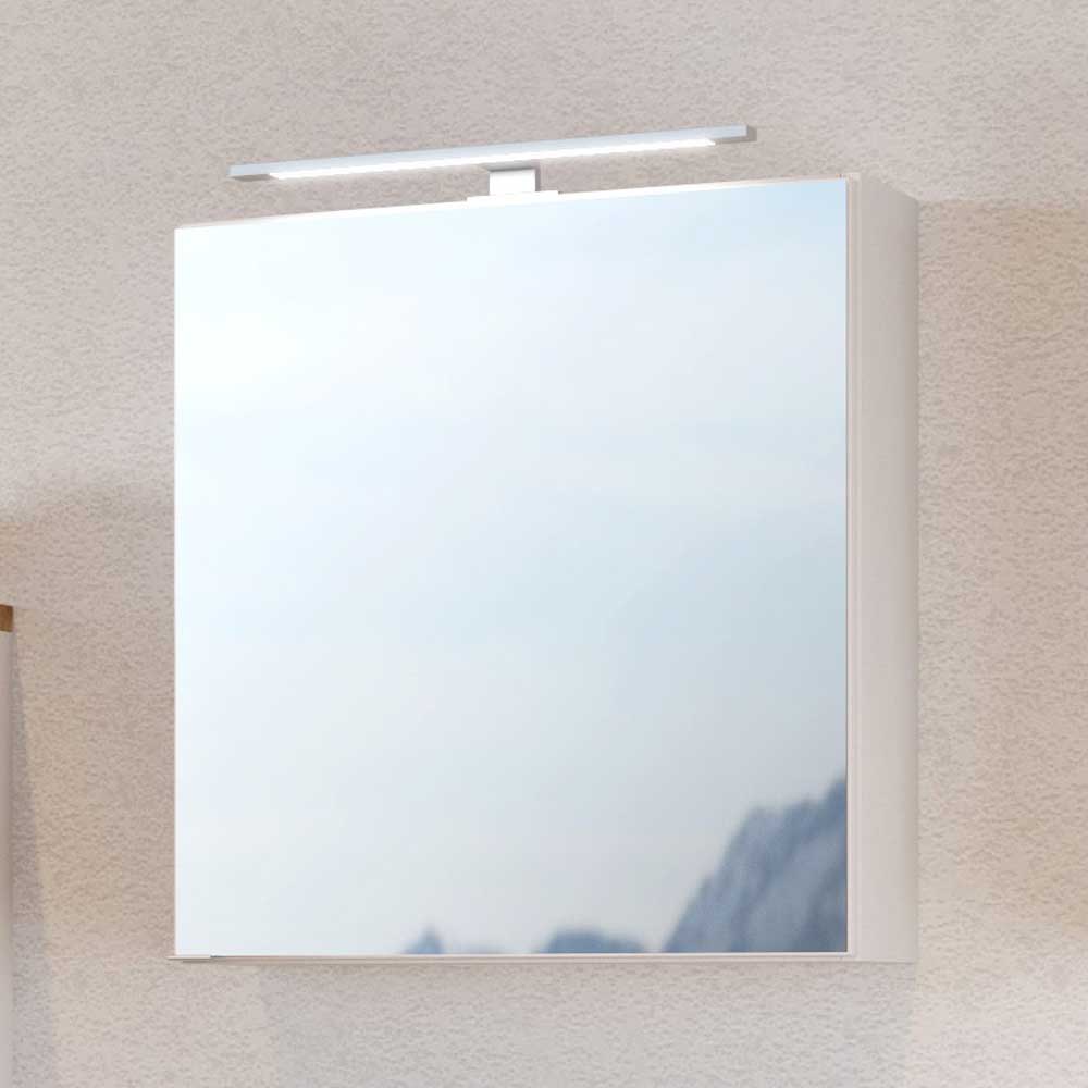 1 türiger Bad Spiegelschrank Tropezia mit LED Beleuchtung in Weiß