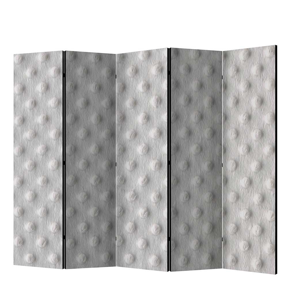 Spanische Wand Klim in Weiß und Grau 135 oder 225 cm breit