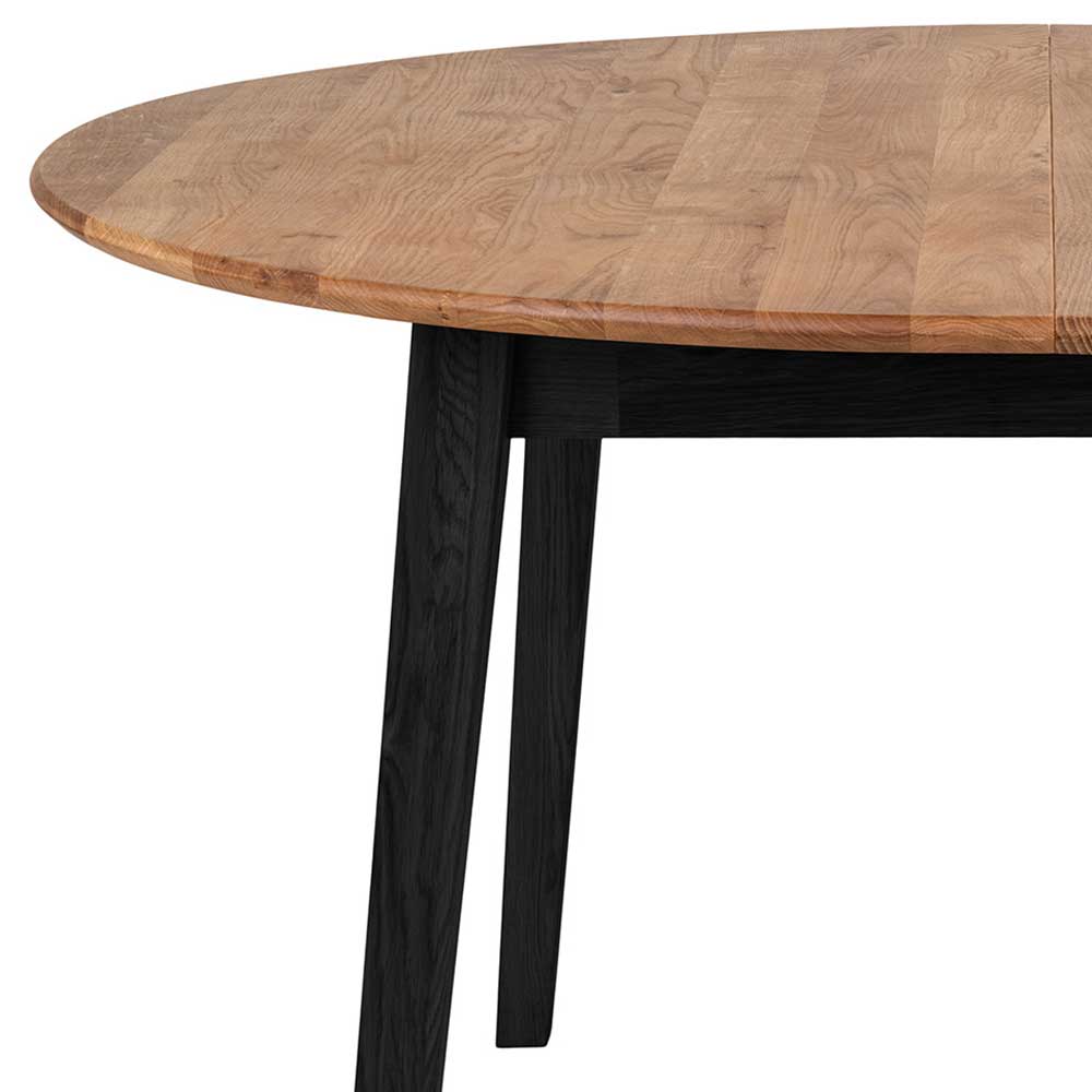 Skandi Design Küchen Tisch Romy mit Massivholzplatte und Schweizer Kante