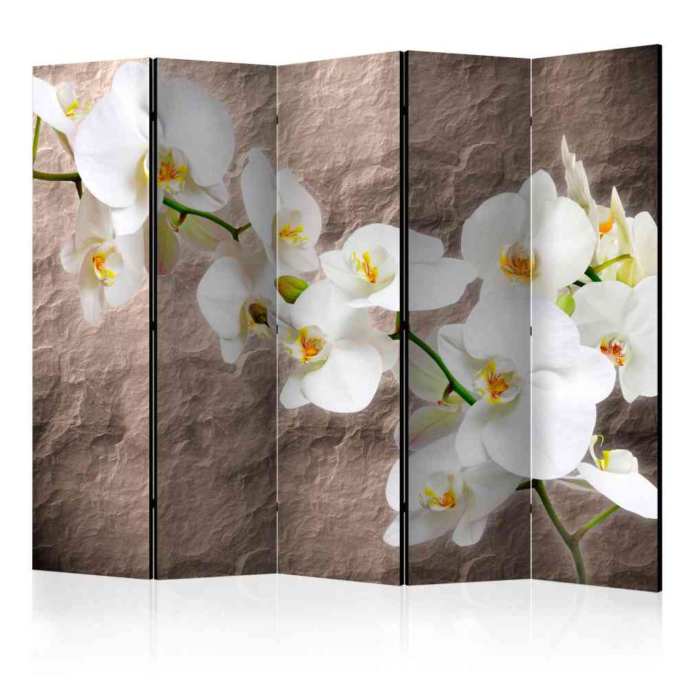 Paravent Trennwand Ilso im Orchideen Design 5-teilig