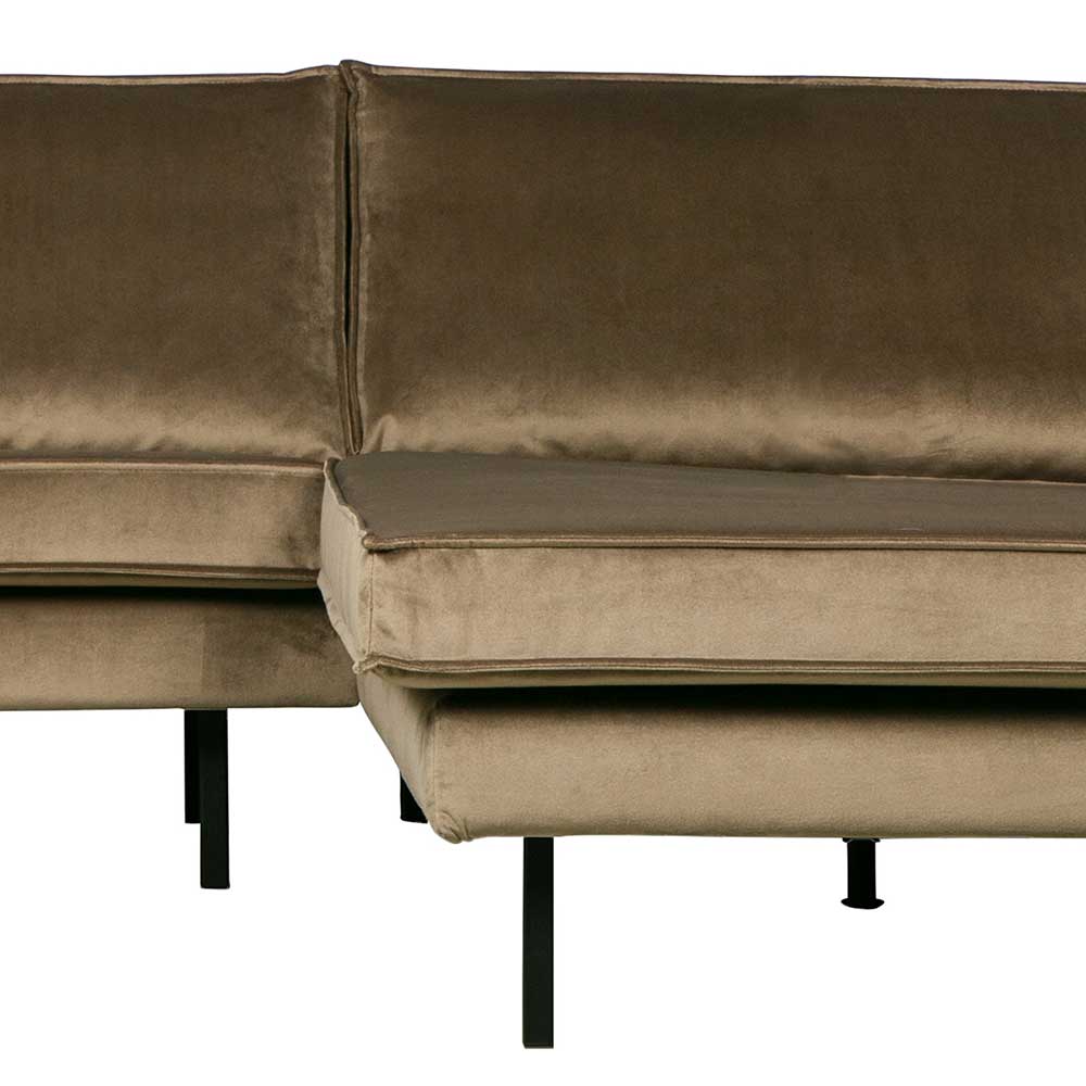 Samt Sofa Majero in L-Form 300 cm breit
