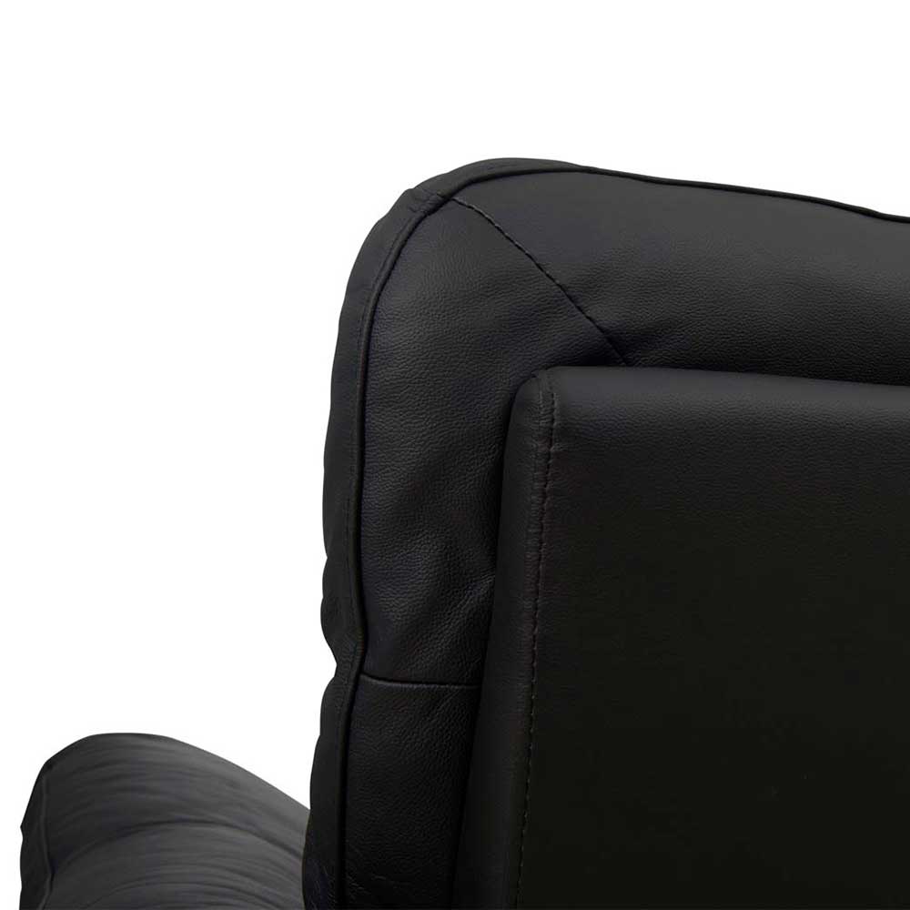 Zweisitzer Sofa Escavan in Schwarz mit Relaxfunktion