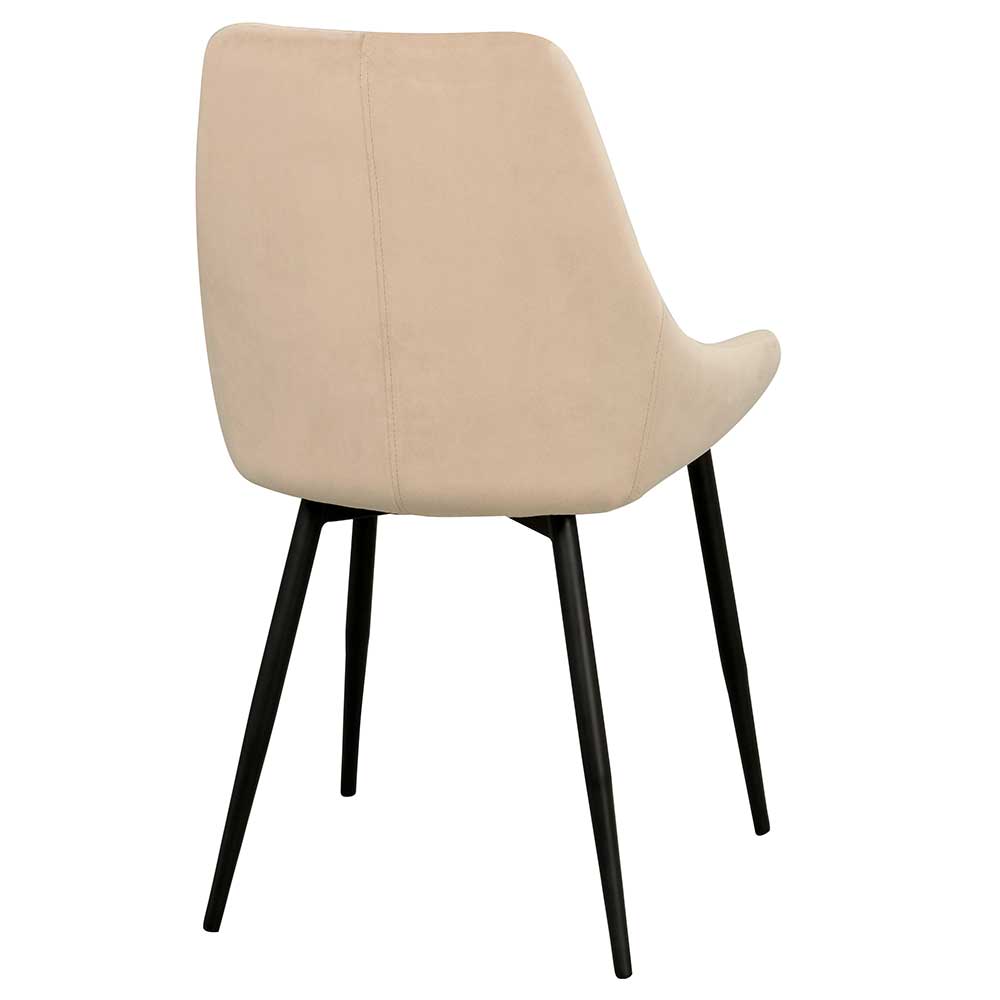 Esszimmer Stuhl Set Brossiny aus Samt und Metall 85 cm hoch