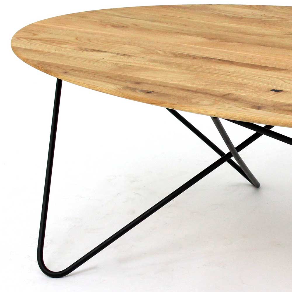 Ovaler Wohnzimmer Tisch Leony in modernem Design 120 cm breit