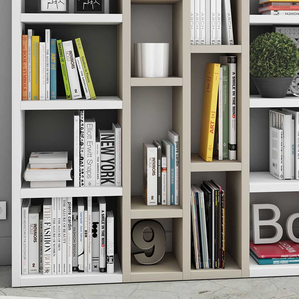 Design Wohnzimmer Regal Yutaha für Bücher modern