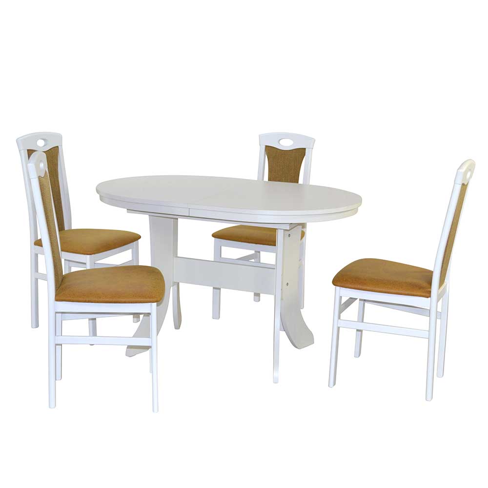 Sitzgruppe mit Ausziehtisch Amazin für 4 Personen im klassischen Stil (fünfteilig)