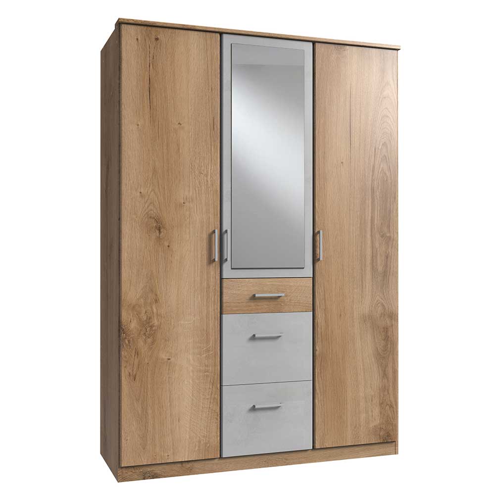 Moderner Schlafzimmerkleiderschrank Aklemos mit Spiegeltür und drei Schubladen
