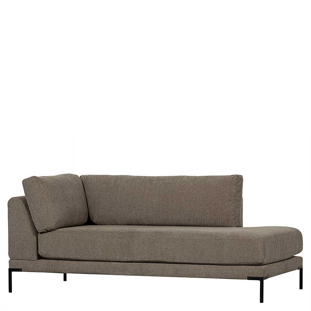 Sofa Kombination Taupe Udjaca aus Webstoff mit Fußgestell aus Metall