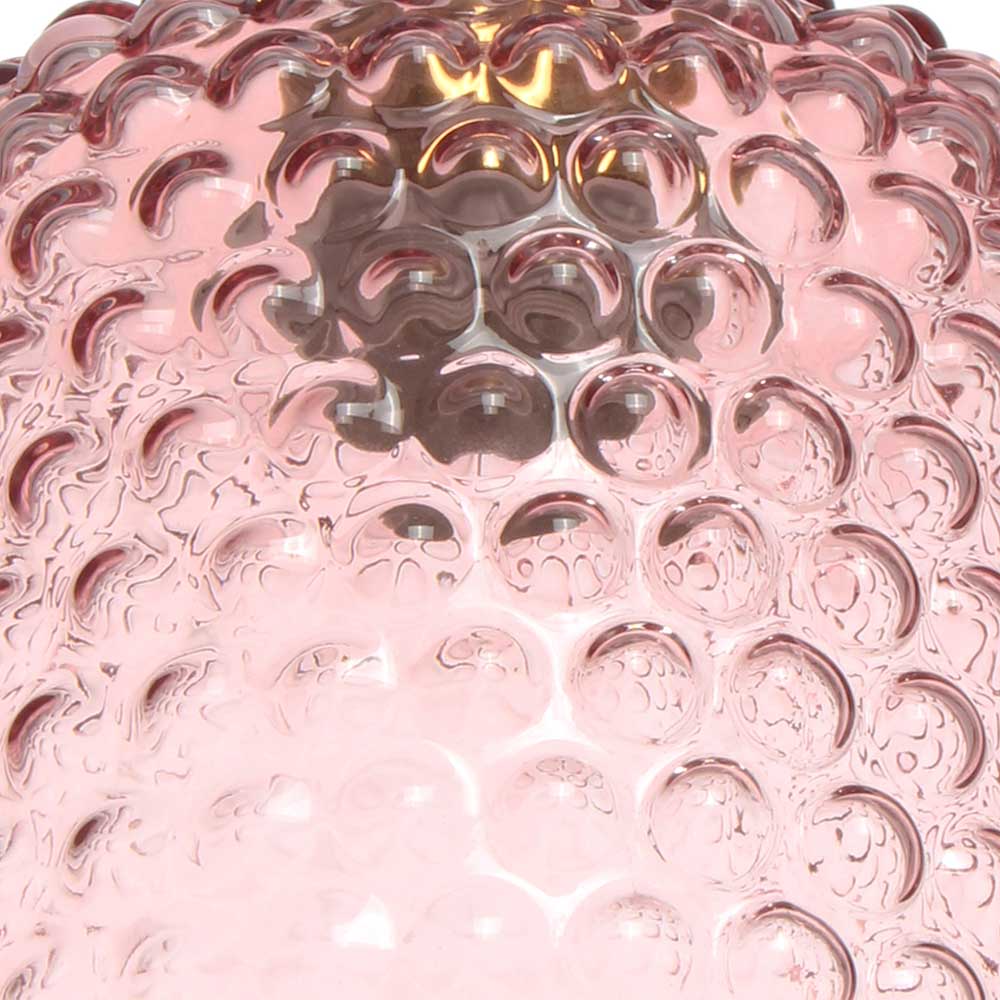 Design Hängeleuchte Longli in Rosa aus Glas