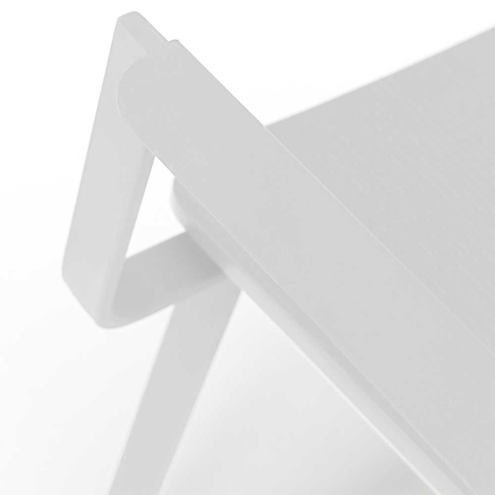 Esstischstühle Inbano in Weiß Schichtholz mit Armlehnen (4er Set)