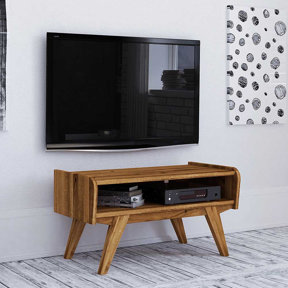 TV Lowboard Carilla aus Wildeiche Massivholz 80 cm breit