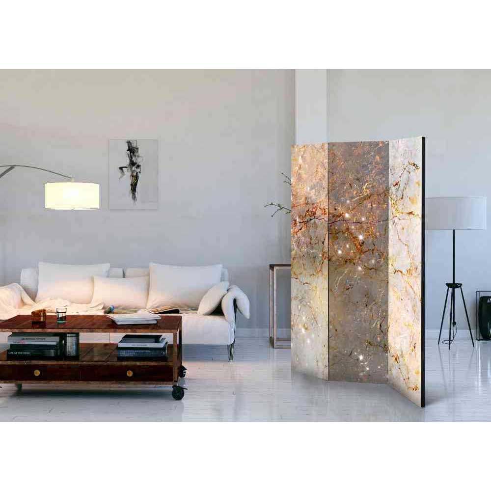 Raumteiler Paravent Rigori mit Marmorwand Motiv 135 cm breit