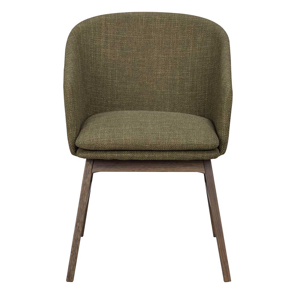 2 Stühle Calmagon im Skandi Design aus Webstoff & Eiche Massivholz (2er Set)