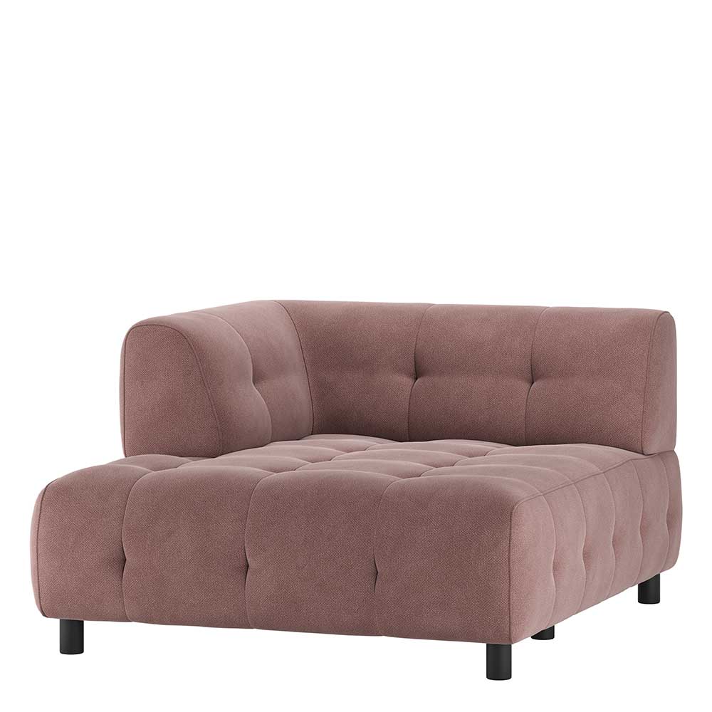 Modulares Couch Element Petrolina in Mauve aus Webstoff