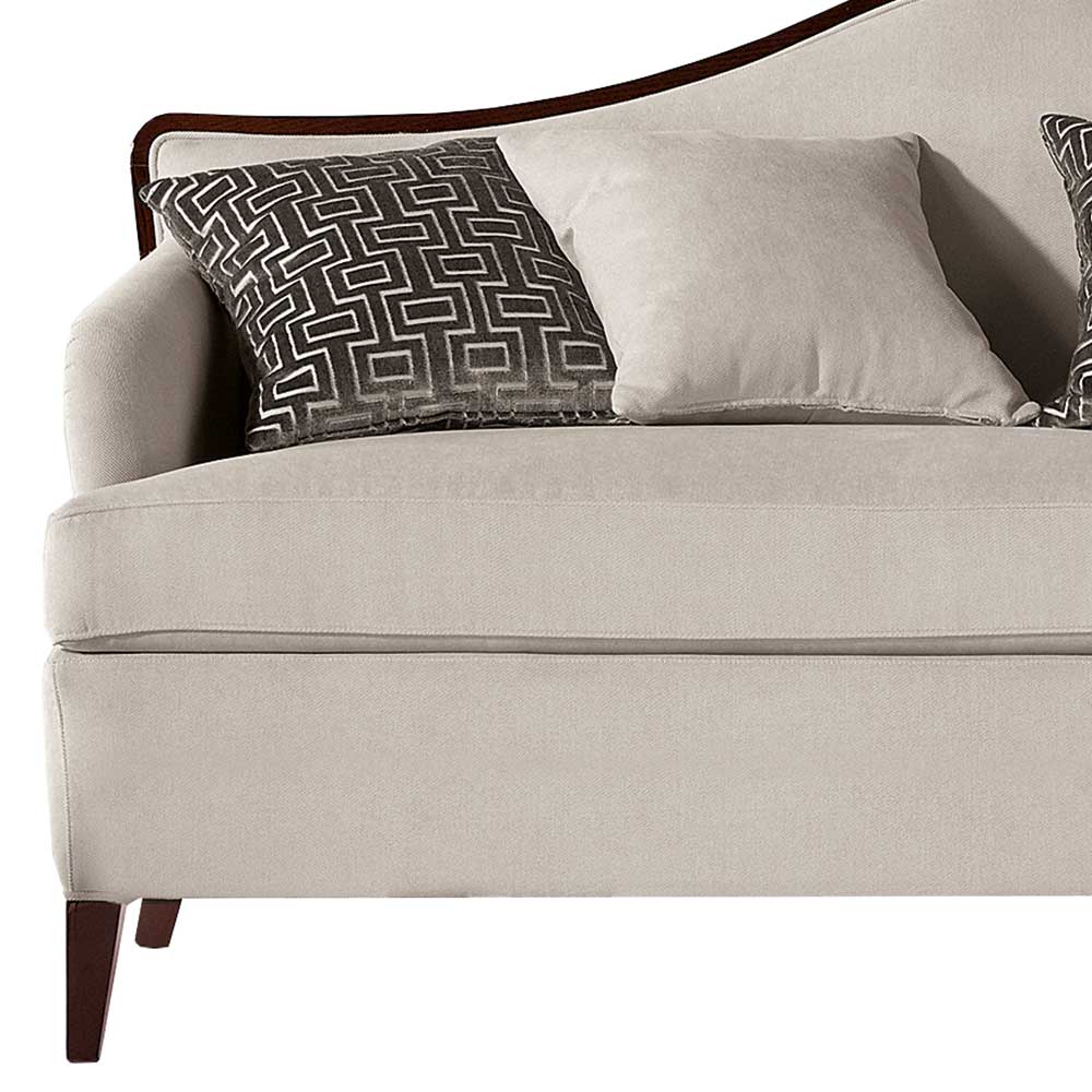 Elegante Couch Senva in Beige und Dunkelbraun im klassischen Stil
