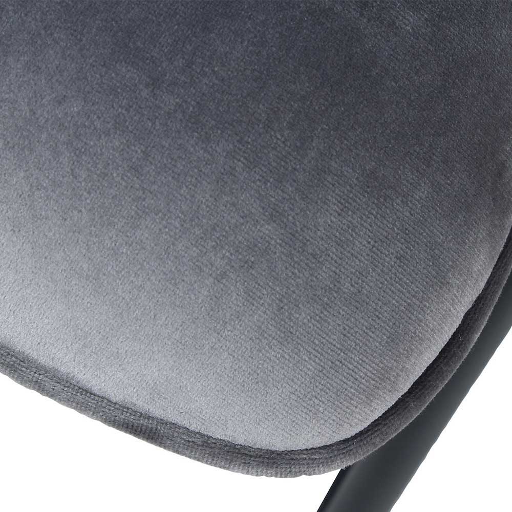 Esstisch und Stühle Toulons in Anthrazit und Grau im Loft Design (fünfteilig)