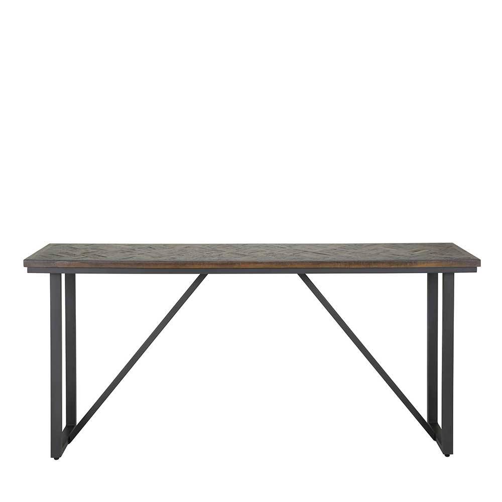 Moderner Konsolen Tisch Belfi im Industry und Loft Stil mit Bügelgestell