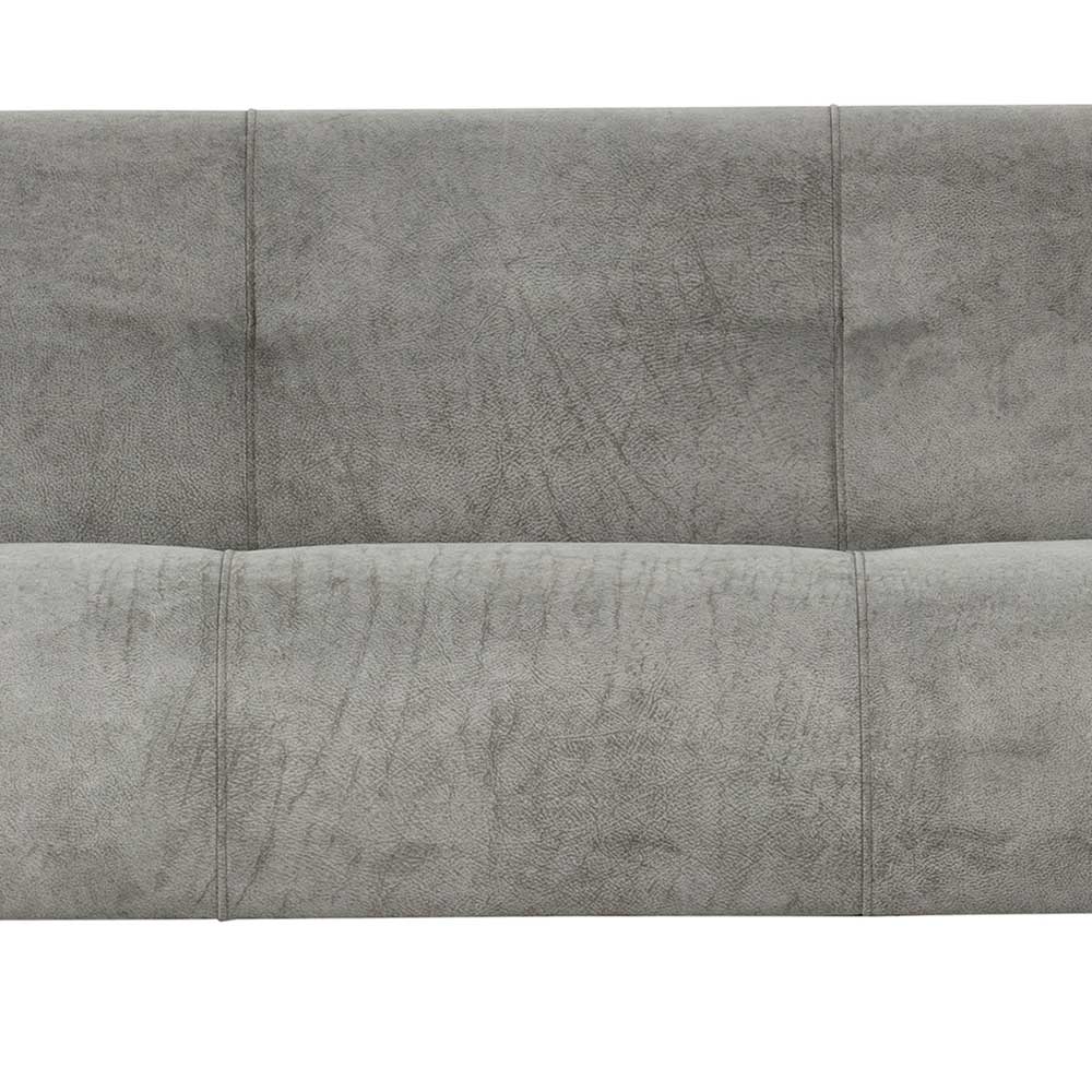 3 Sitzer Sofa Ciomore in Hellgrau Microfaser 250 cm breit