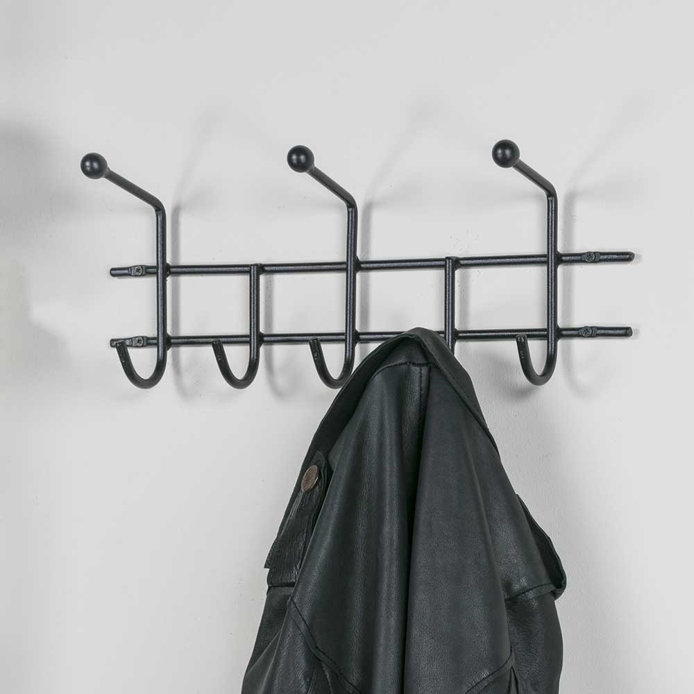 Garderobenhakenleiste Garna aus Stahl in Schwarz