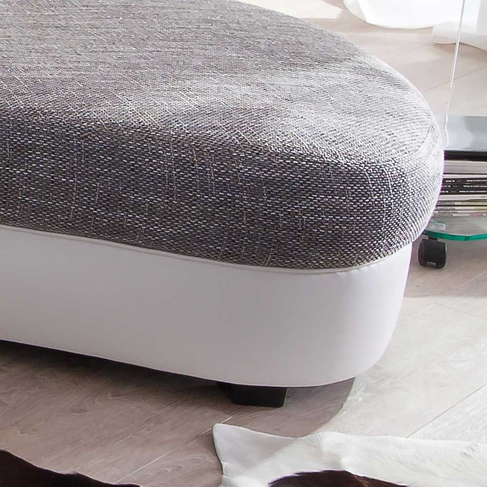 U Sofa Ambriosso in Weiß Grau modern