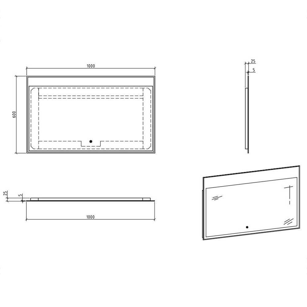 Design Badezimmer Kombination Vurana in Ahorn Grau Nachbildung (dreiteilig)