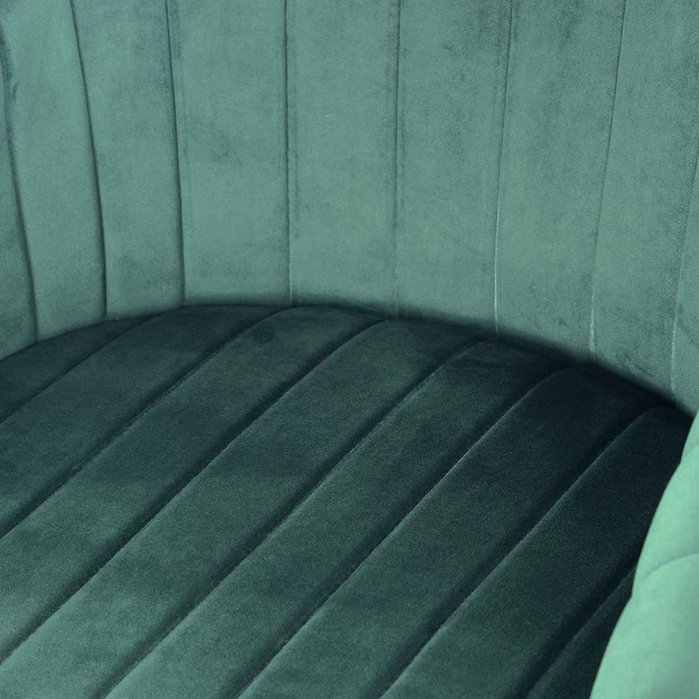 Armlehnenstühle Citowas in Dunkelgrün Samt modern (2er Set)